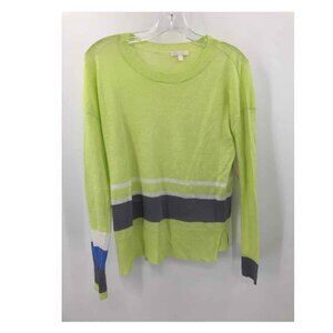 Lisa Todd Lime Green Striped Sweater